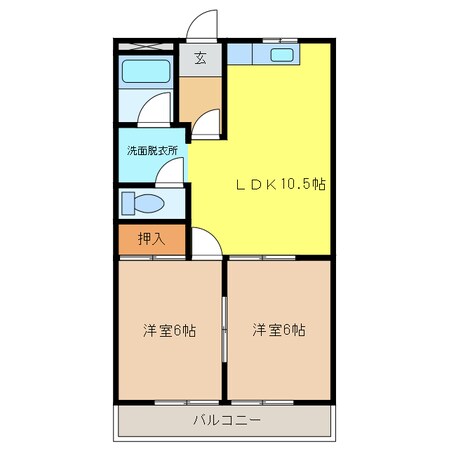 コーポ大野の物件間取画像